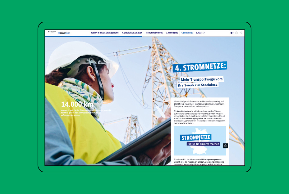 Ansicht der Homepage des BMWE